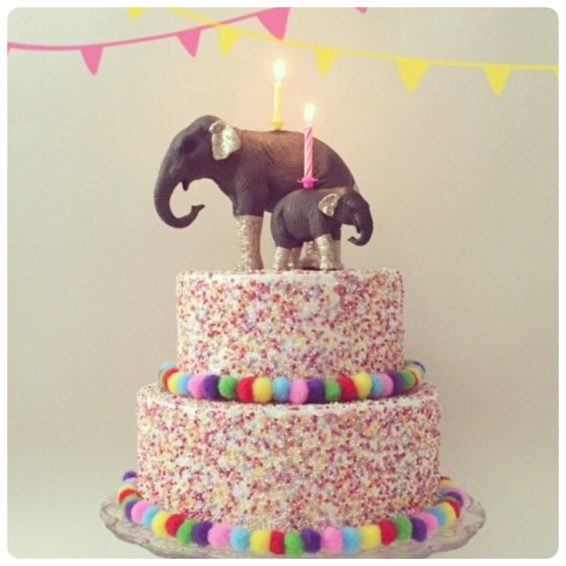 Caketopper Kerzenhalter Elefant gross