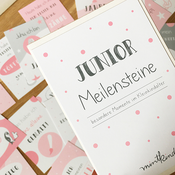 Junior Meilensteinkarten Rosa