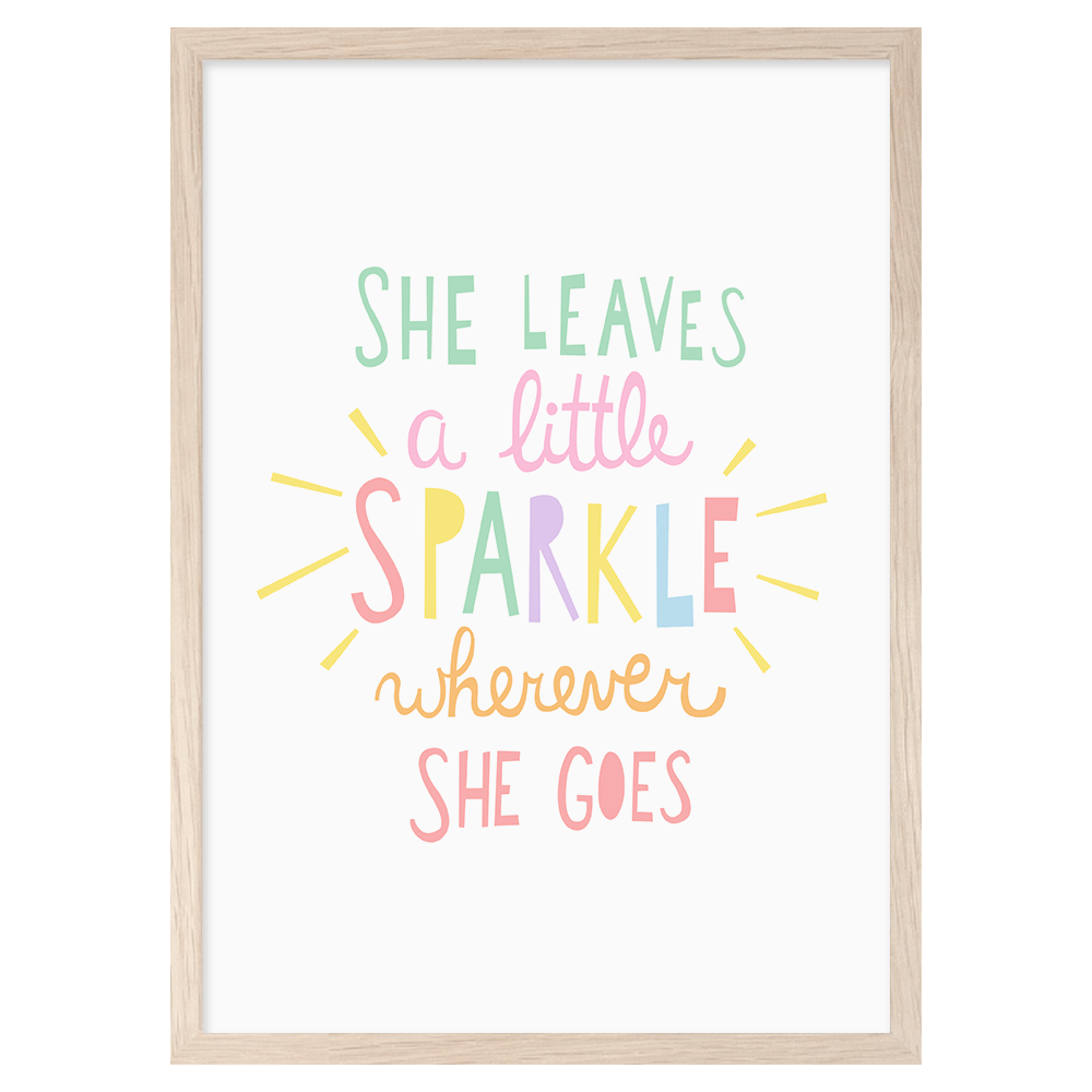 Mini Learners Poster She leaves a little Sparkle