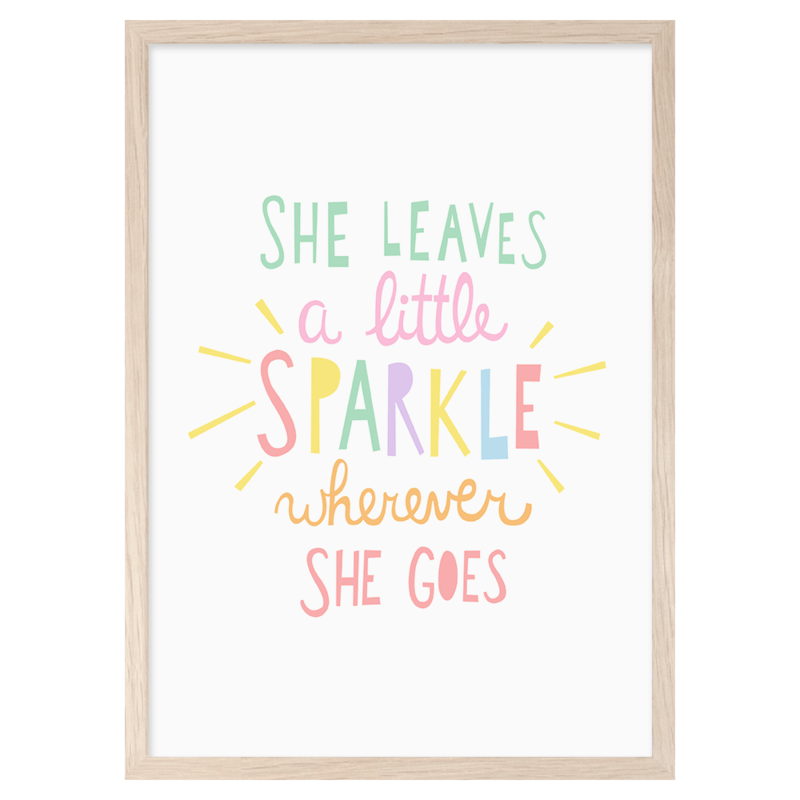 Mini Learners Poster She leaves a little Sparkle