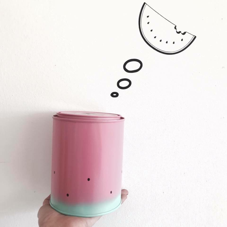 Stiftehalter Dose Wassermelone