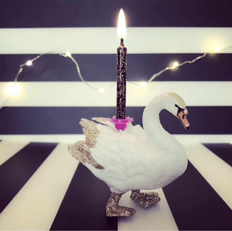 Caketopper Kerzenhalter Swan