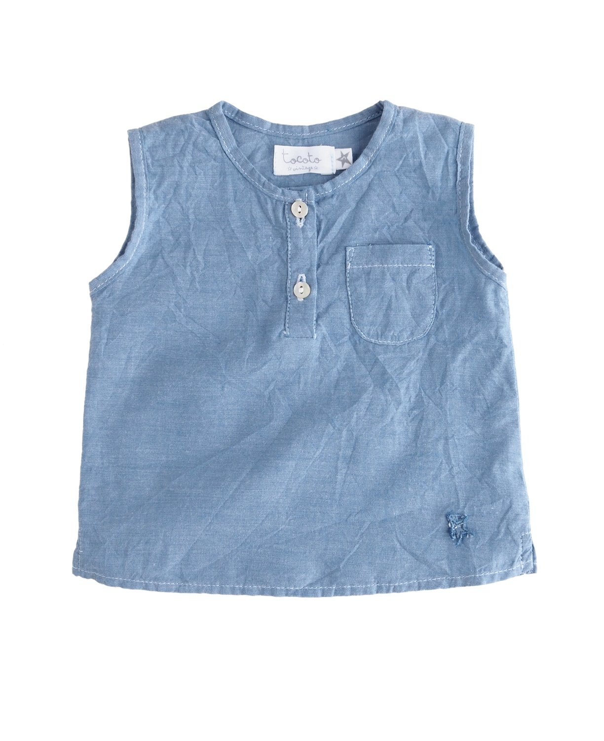 Tocoto Vintage Shirt Chambray Blue