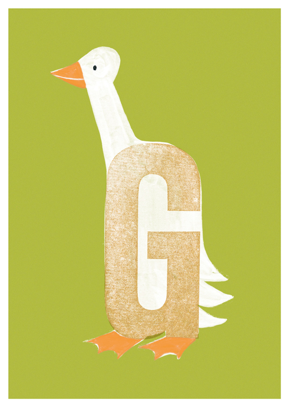 Postkarte Das ABC-G