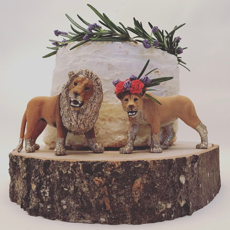 Caketopper Kerzenhalter Löwin 