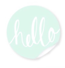 Aufkleber hello, 20 Stück
