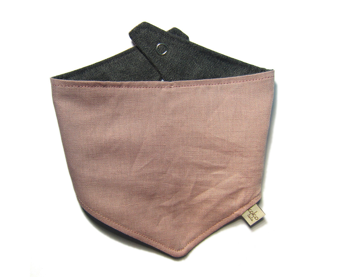 Dreieckstuch Leinen Rose