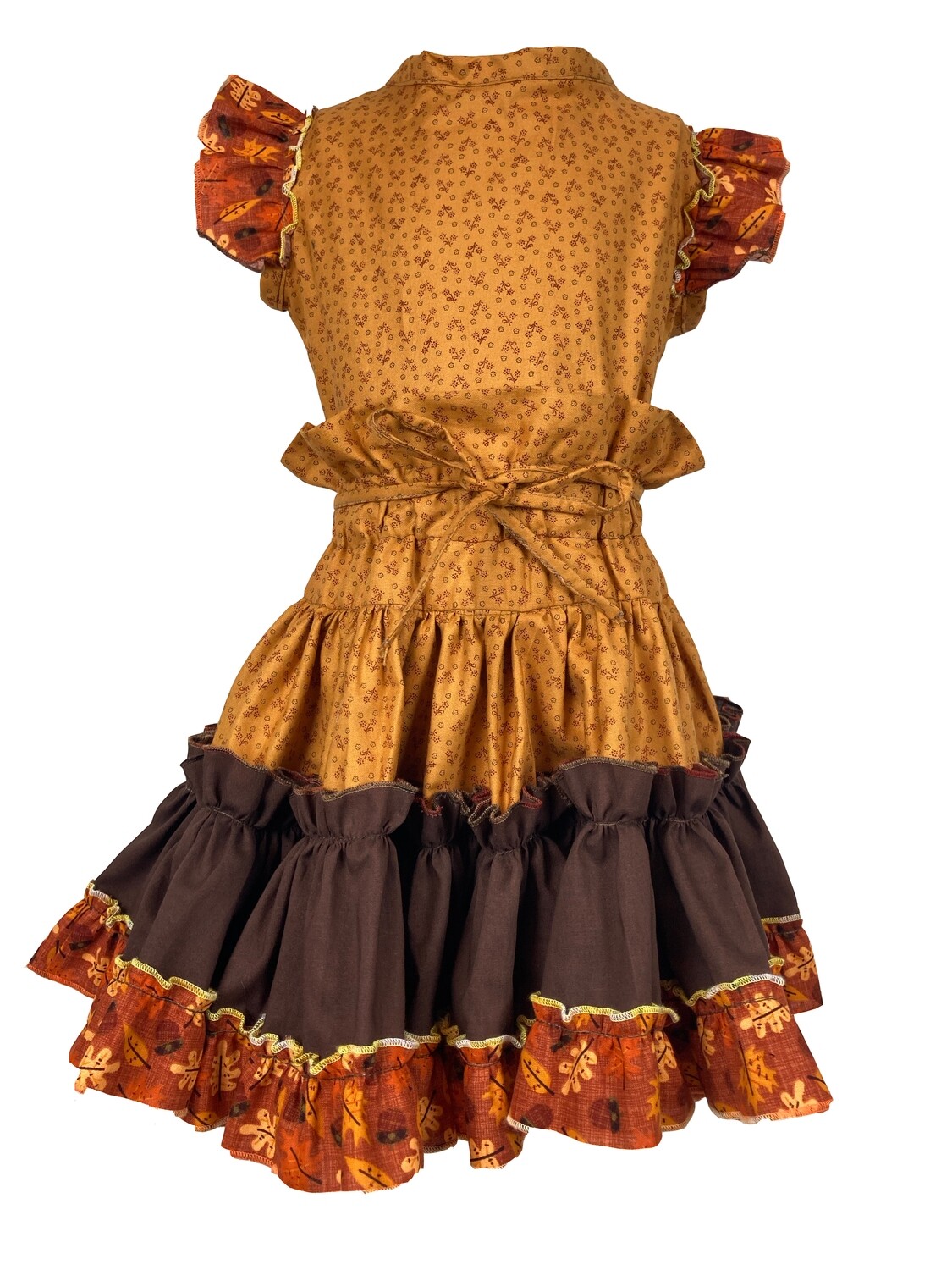 Fall Two Piece Top and Skirt (Leaf Sleeves) 4T