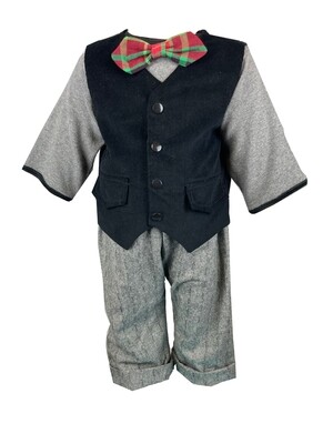 Boy Grey and Black Holiday Outfit
