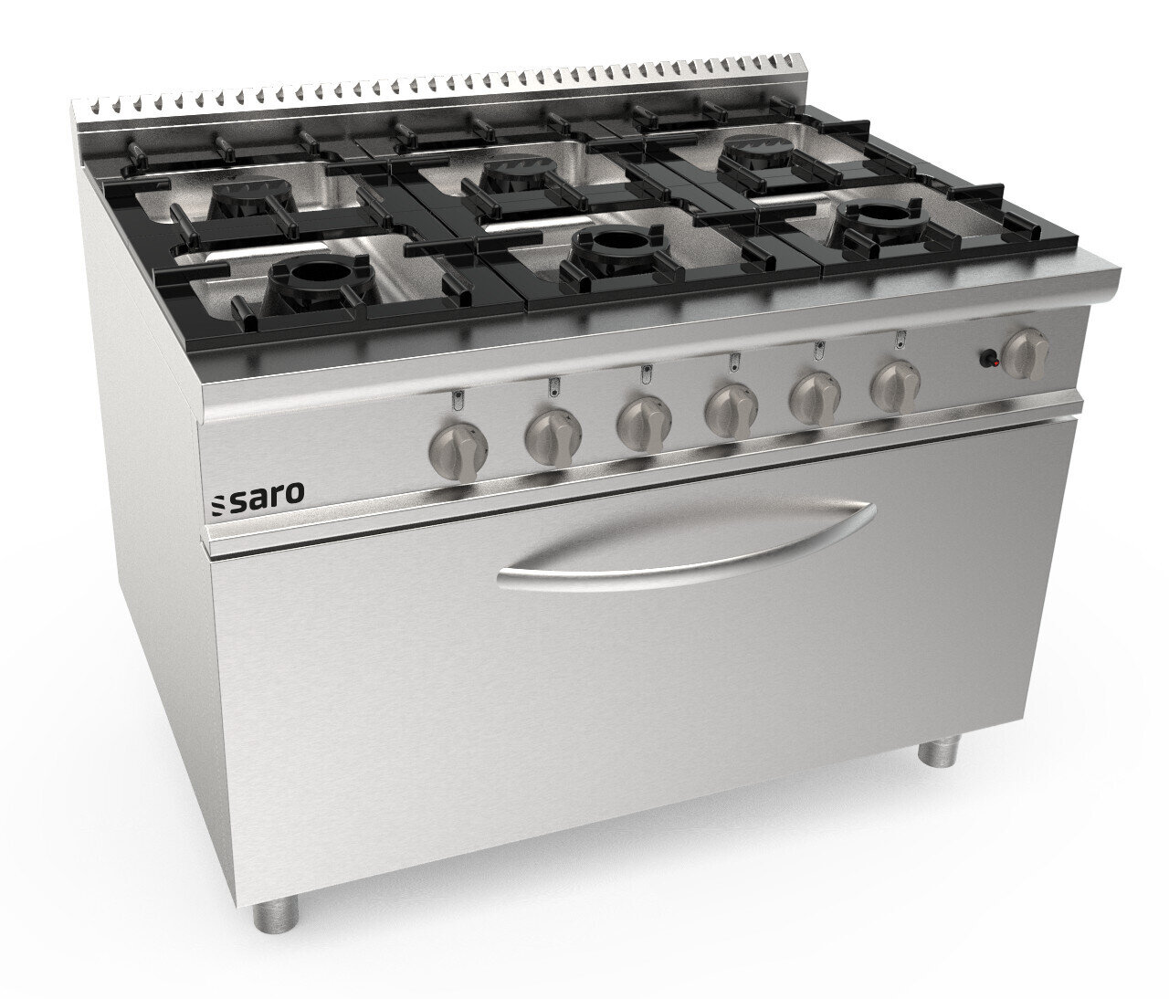 SARO Gas stove + gas oven 6 burners LQ model LQ / CUG6FM