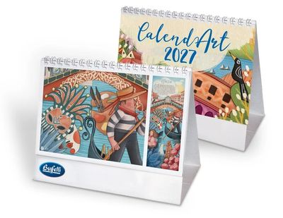 Kit 2 calendari da tavolo Buffetti 2027