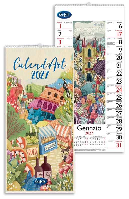 Kit 2 calendari da parete Buffetti 2027