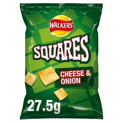 Walkers Squares Cheese &amp; Onion (27 Grams)