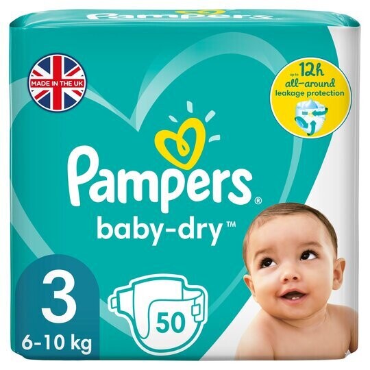 Pampers New Baby Size 3 Essential Pack 50 Nappies