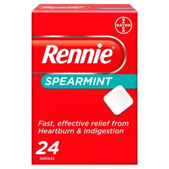 Rennie Spearmint Indigestion Tablets 12&#39;S