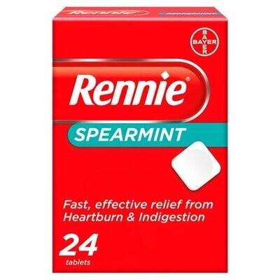 Rennie Spearmint Indigestion Tablets 12&#39;S