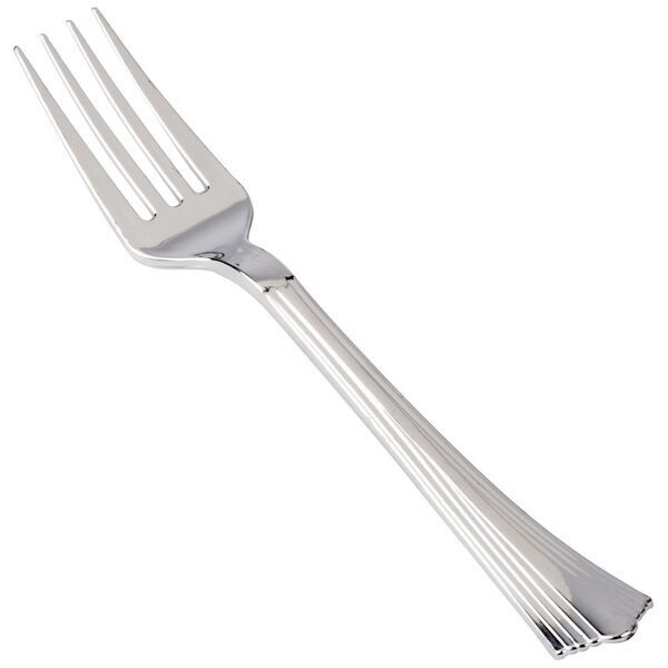 25 x Silver Look Plastic Forks (Heavyweight)