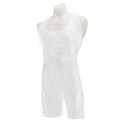 Disposable Polythene Apron One Size White (5)