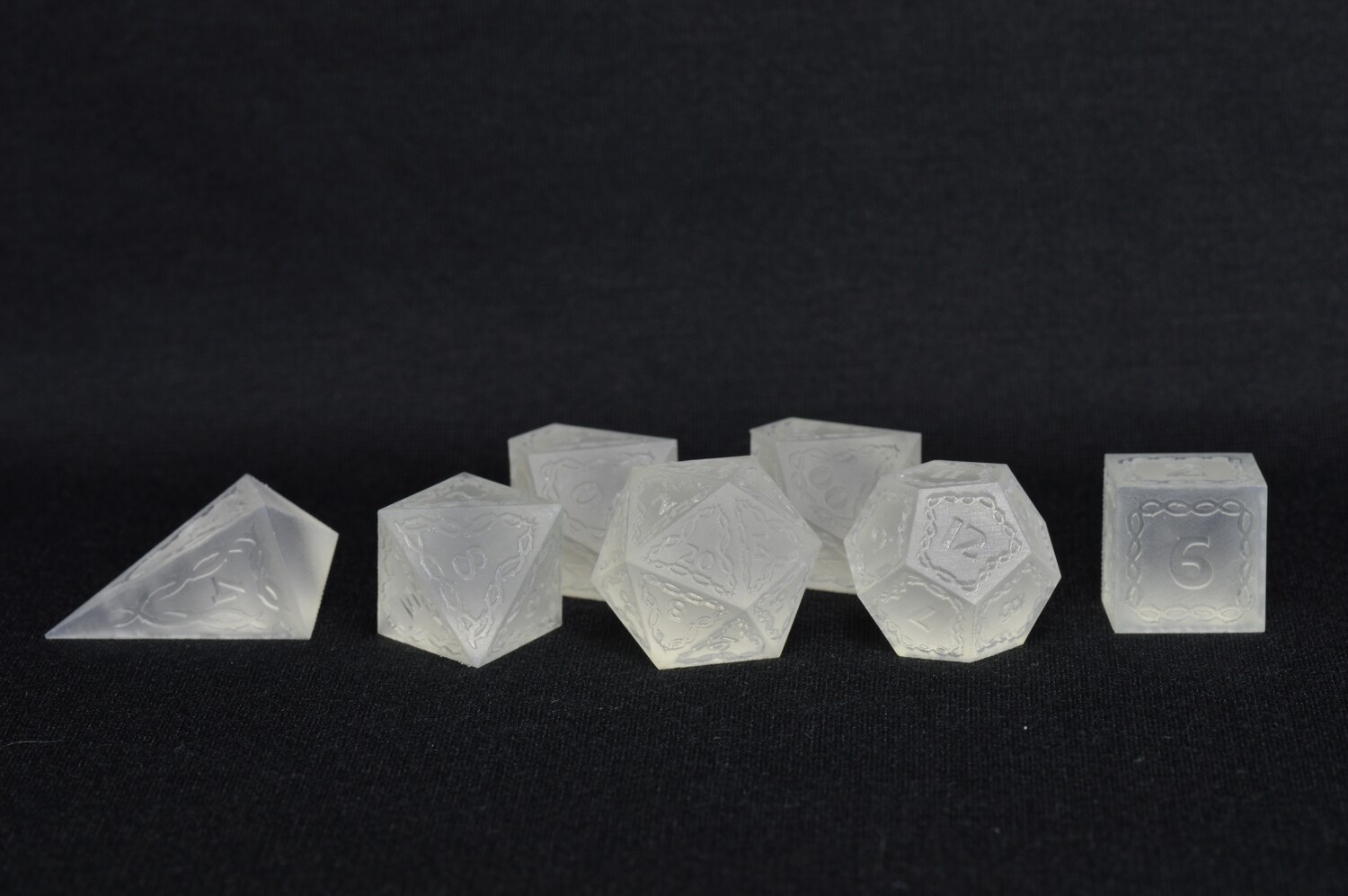 Intricate Master Dice Set - &quot;Druid&quot; Font