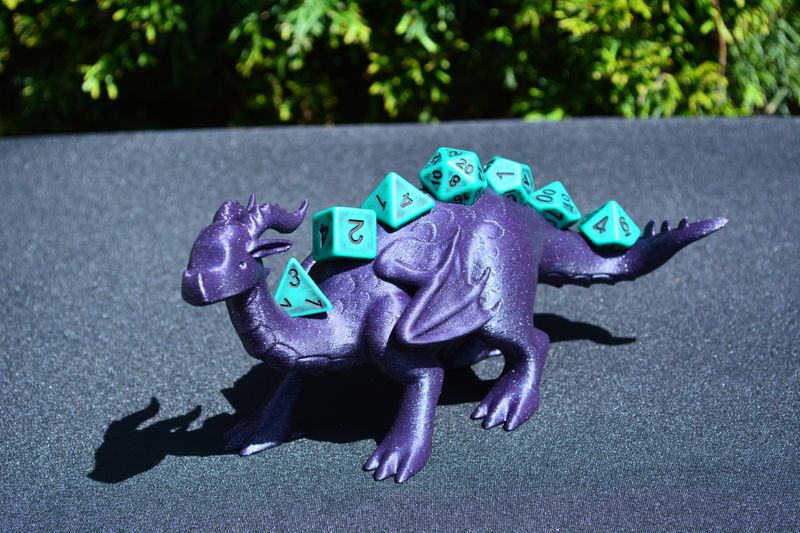 Polly the Polyhedragon Dice Holder - RachMakes - Dice Holder - Dragon