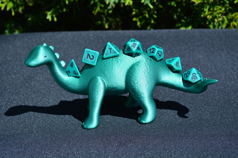 Dienosaur Stegosaurus Dice Holder - RachMakes - Dice Holder