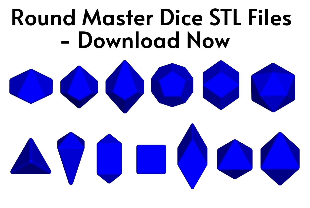 Round Blank Dice Files - STL Download