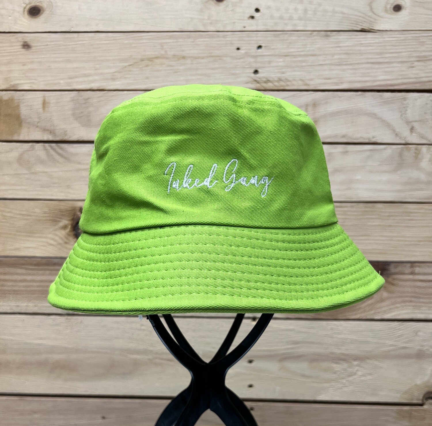 Highlighter Yellow inked gang Bucket Hat