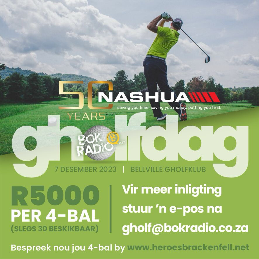 BOK RADIO NASHUA CAPE TOWN GHOLFDAG - 7 DEC