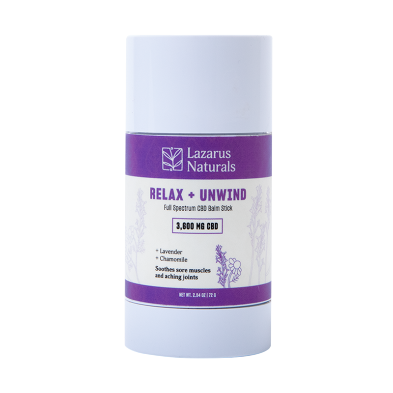Relax+Unwind CBD Balm with Lavender &amp; Chamomile - 72g - 2.54oz - 3,600 mg - Full Spectrum