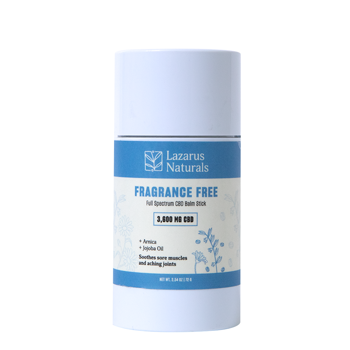 Fragrance Free CBD Balm - 72g - 2.54oz - 3,600 mg - Full Spectrum