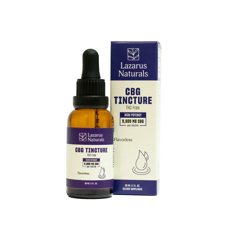 Flavorless CBG Isolate Oil Tincture - THC Free - 30ml - 1oz - 9,000 mg - High Potency