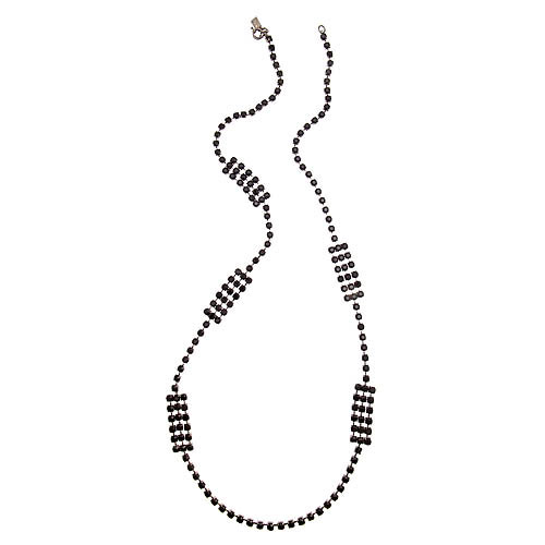 Jet Deco Squares Necklace