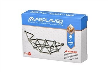 Magplayer Mini Magnetic Sticks and Balls (66 piece)