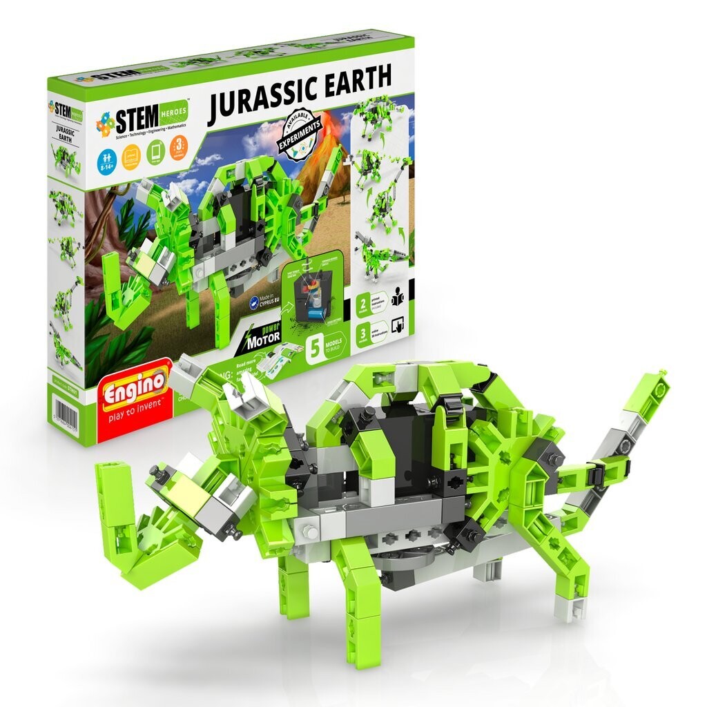 Engino Jurassic Earth STEM Heroes Set with motor