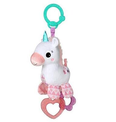 Bright Starts Sparkle Unicorn hanging toy with rattle inside