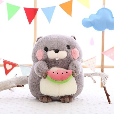 Ntofo-Ntofo Nibbles Hamster Soft Plush Toy - 30cm Tall with Watermelon