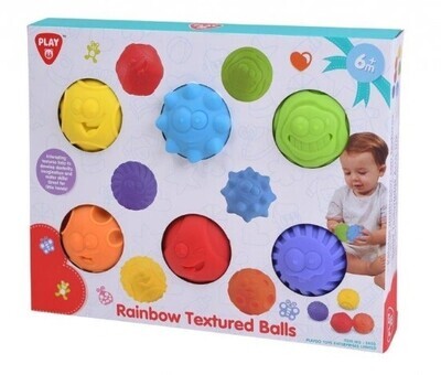 Playgo Rainbow Textured balls for toddlers