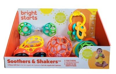 Bright Starts Soothers and Shakers 5 piece gift set for babies