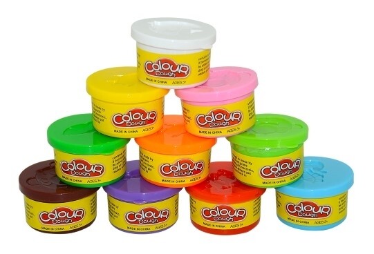 Colour Dough Party Pack 10 mini tubs of bright colours