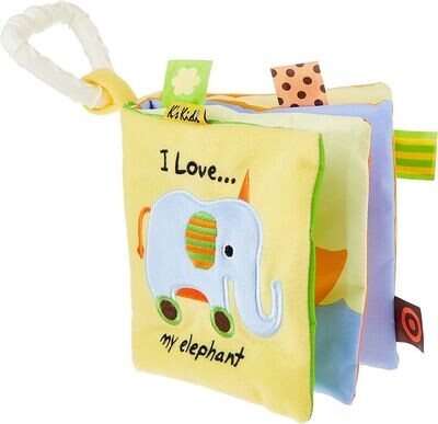 K's Kids Baby's First Words I Love My Elephant Soft Book with tags