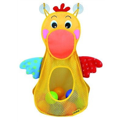 K's Kids Hungry Pelican Loves Ball Bath Toy Holder with 10 balls