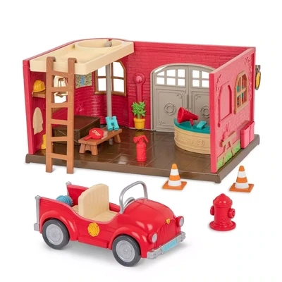 Li'l Woodzeez Fire Station Safety Department Play Toy set (16 Pieces)