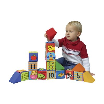 K's Kids Block n Learn Soft Block Baby Toy for ages 12m+ (17 blocks)