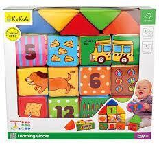 K's Kids Learning Blocks Soft Blocks for babies age 1y+ with numbers, counting and matching puzzles