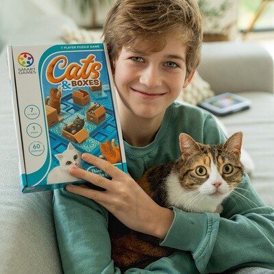 Smart Games Cats & Boxes Logic Puzzle Strategy Game for age 7 to adult