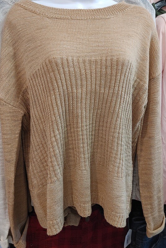 V-Back Gold Flecked Sweater