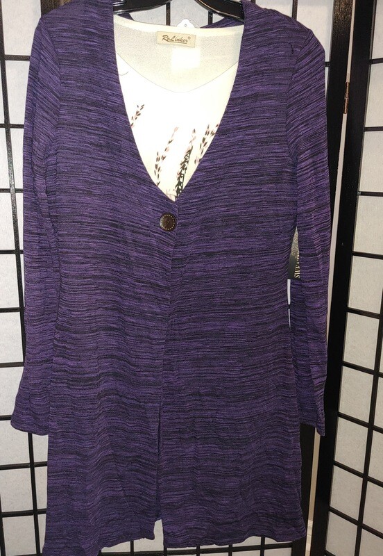 Purple Button Cardigan