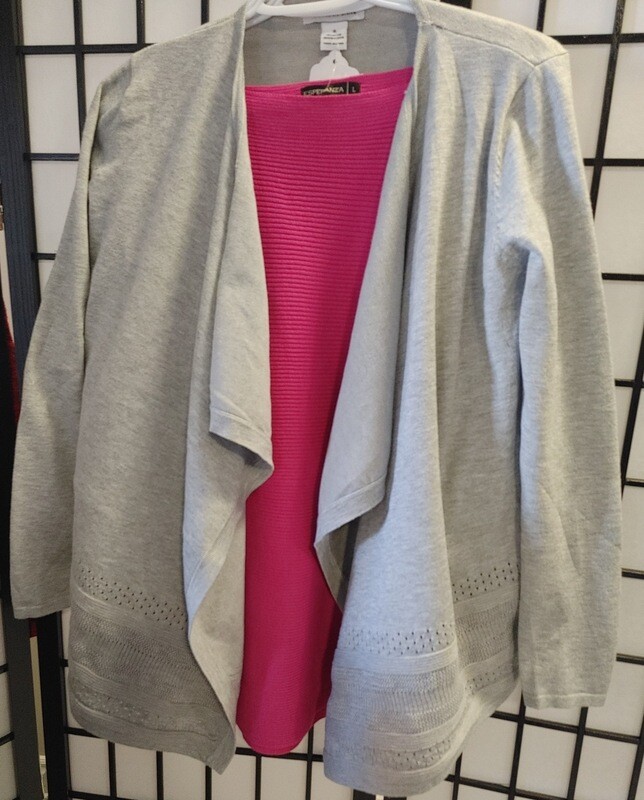 Grey Wrap Cardigan