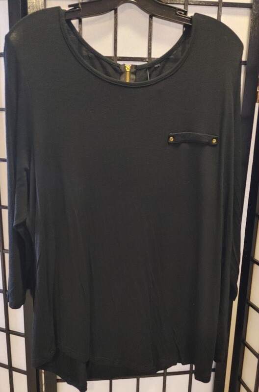 Plus Tunic Top - Zipper Back