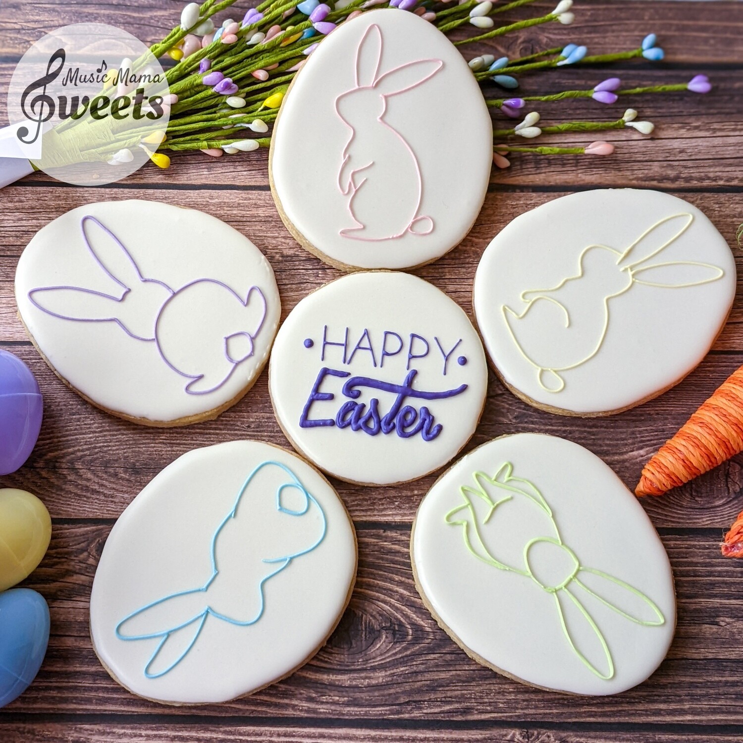Happy Easter! XL Bunnies Platter